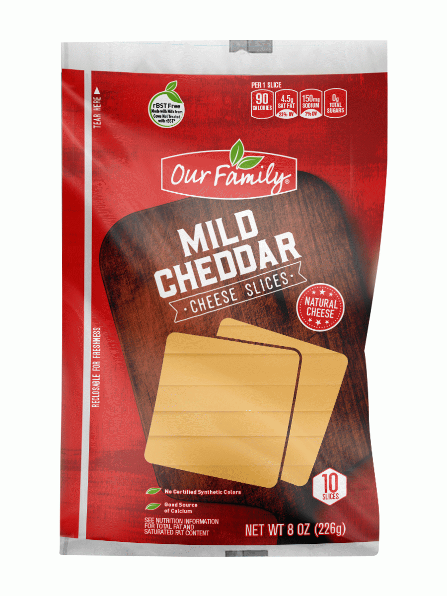 Our Family  mild cheddar sliced cheese, 10-count Full-Size Picture